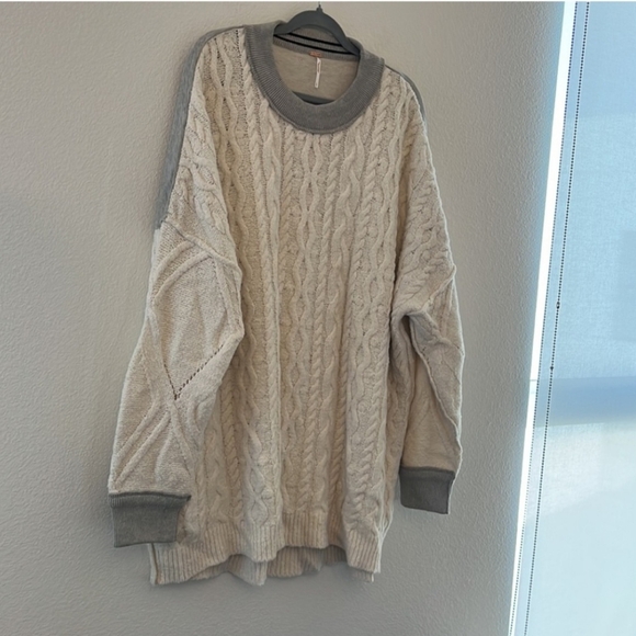 Free people Olympia sweater tunic sz L - Picture 10 of 16